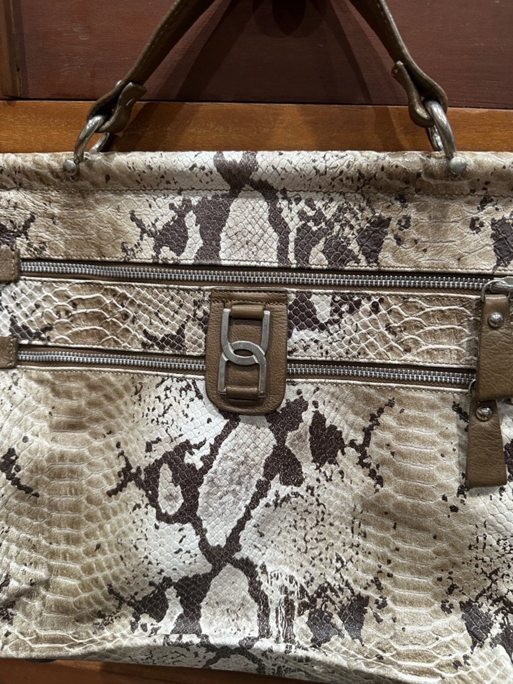 Snake-Print Bag Y2K bag